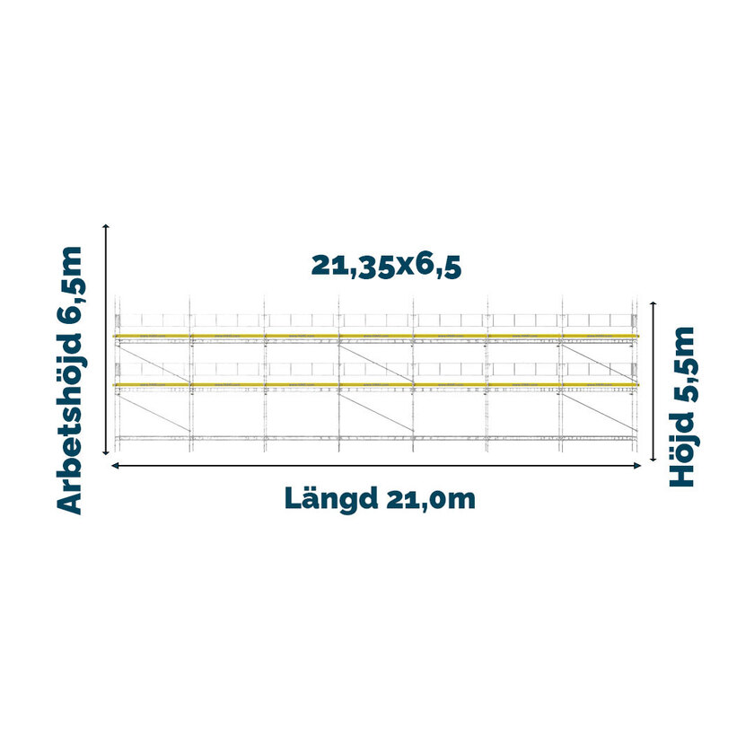 Universal stillas 1250 stål