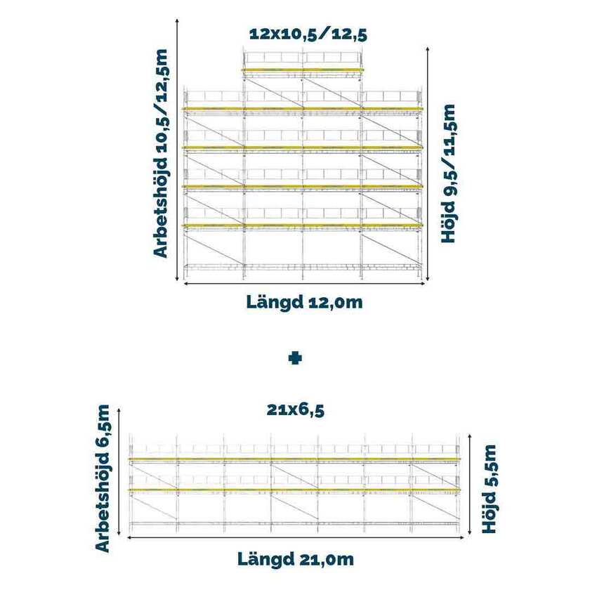Universal stillas 1250 ALU