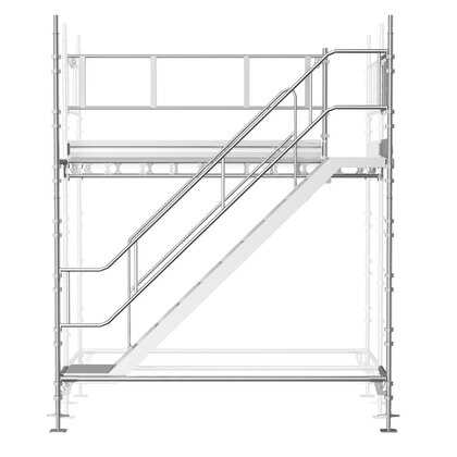 Universal stillas trapp bunn 3x2m stål/ALU