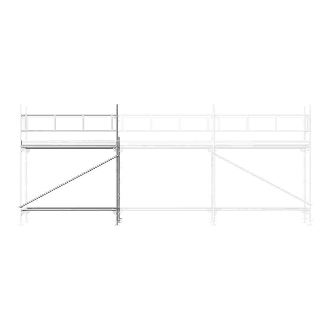 Universal stillas tilleggspakke bunn 3x4m stål