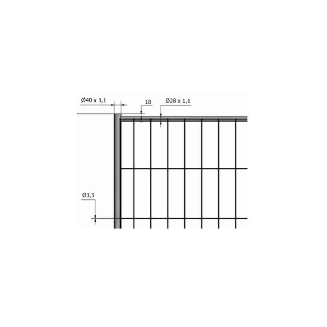 Byggegjerde Premium HMF 2,2x2,0 m stål