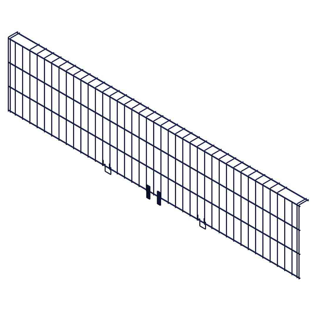 Rekkverk for taksikring Overdel Mk2 2,6x0,57m