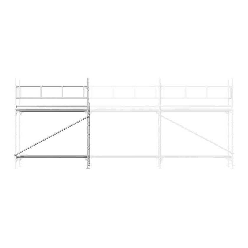 Universal stillas tilleggspakke bunn 3x4m stål