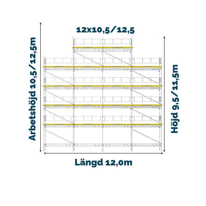 Universal stillas 1250 ALU